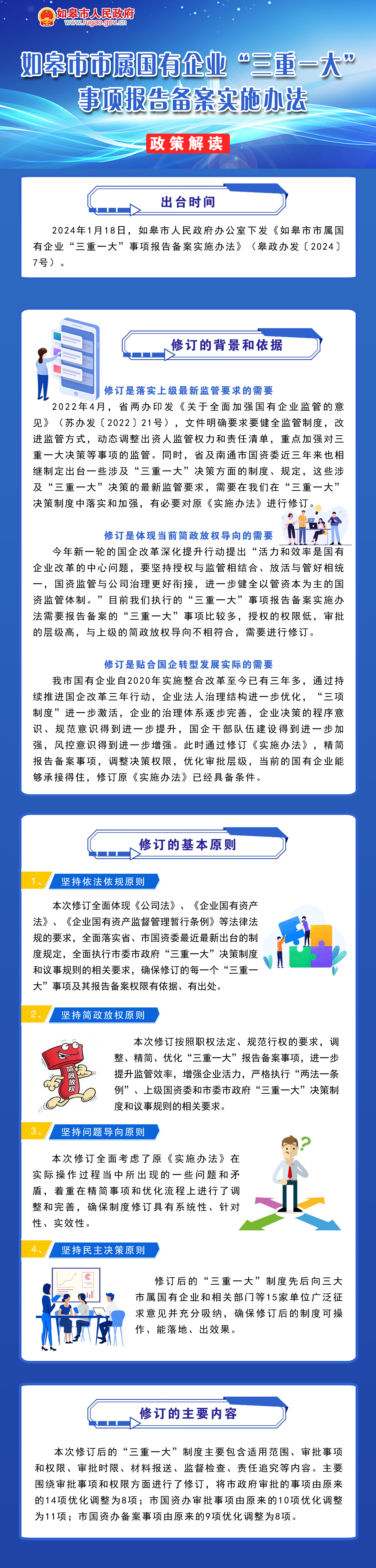 如皋市市屬?lài)?guó)有企業(yè)“三重一大”事項(xiàng)報(bào)告政策解讀.png